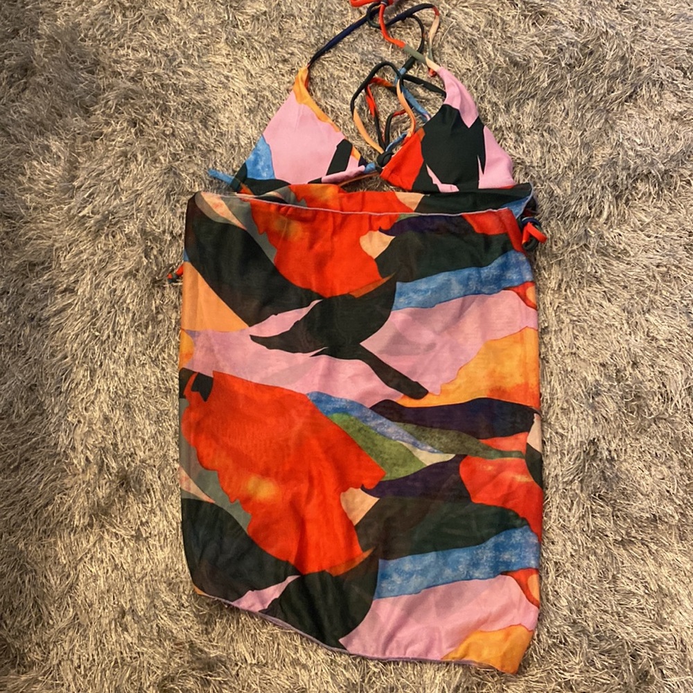 3 Piece String Rectangle Bikini Set X-Large With … - image 8